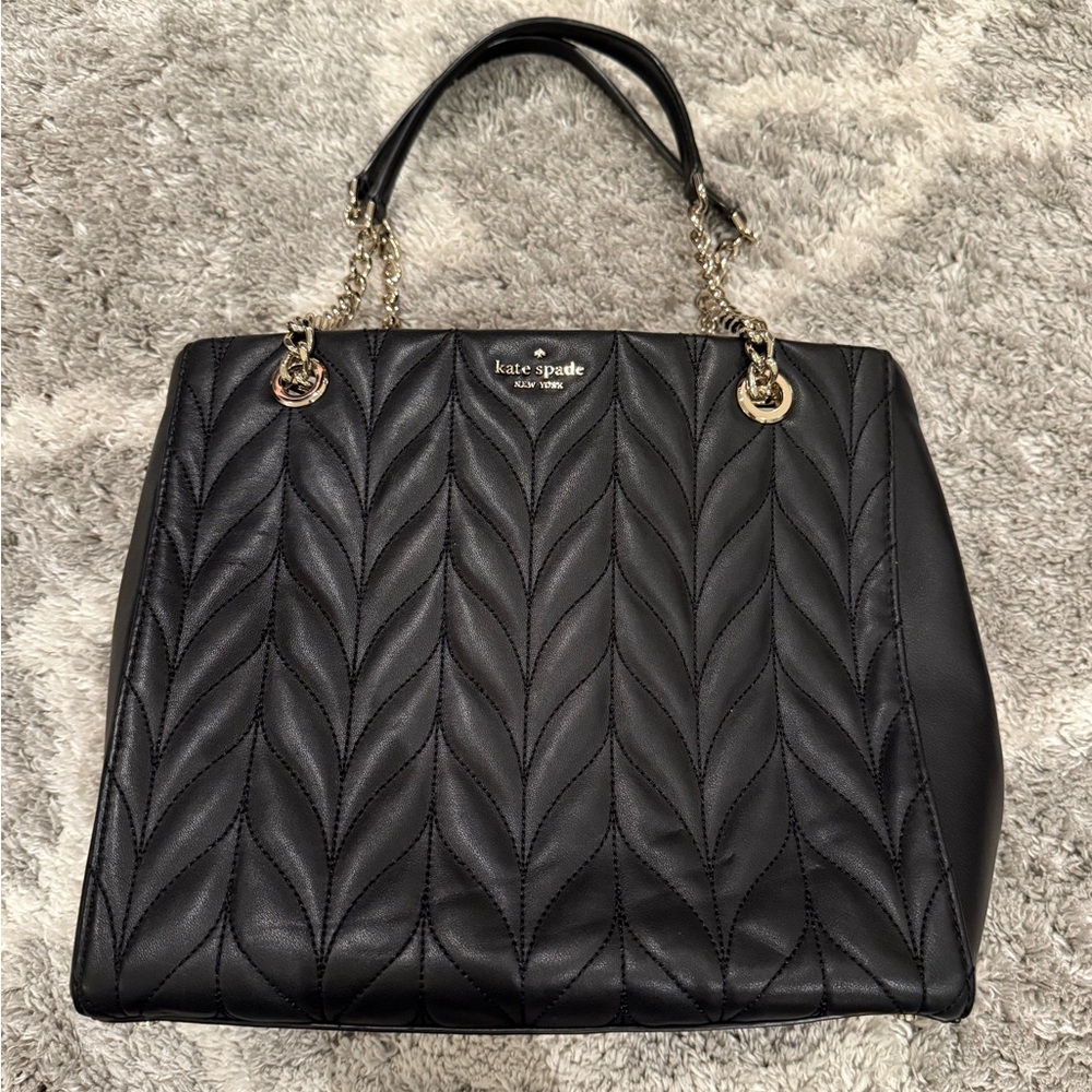 Kate Spade Black Chevron Shoulder Bag